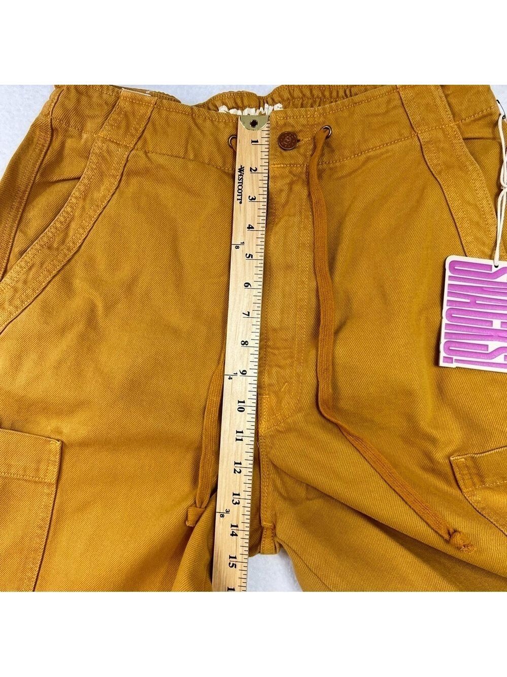 Mother The Munchie Nerdy Cargo Pants High Rise Wide Leg Sz 30 NWT Wood Thrush - Picture 9 of 16